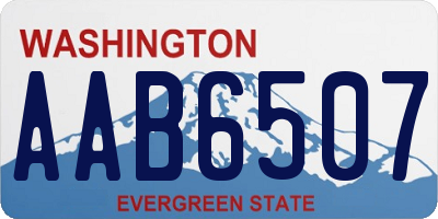 WA license plate AAB6507