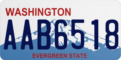 WA license plate AAB6518