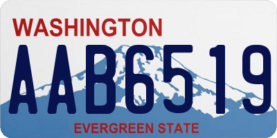 WA license plate AAB6519