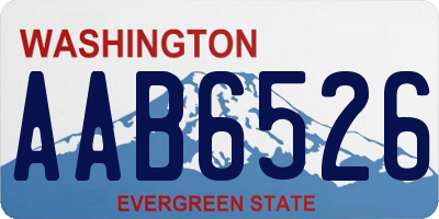 WA license plate AAB6526