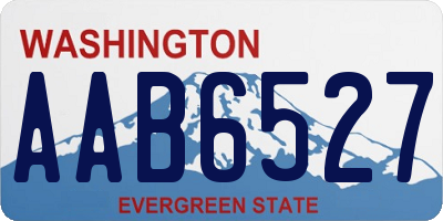 WA license plate AAB6527