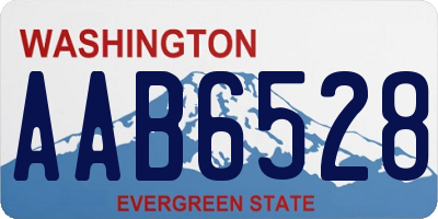 WA license plate AAB6528