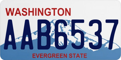WA license plate AAB6537