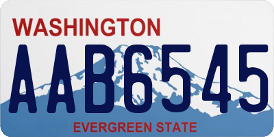 WA license plate AAB6545