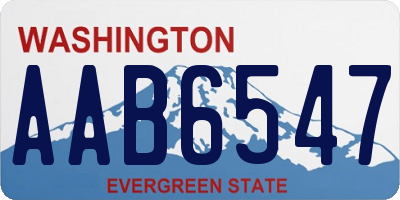 WA license plate AAB6547