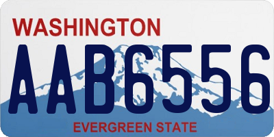 WA license plate AAB6556