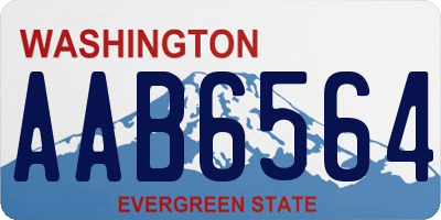 WA license plate AAB6564