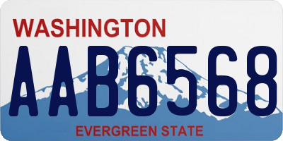 WA license plate AAB6568