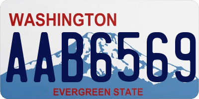WA license plate AAB6569