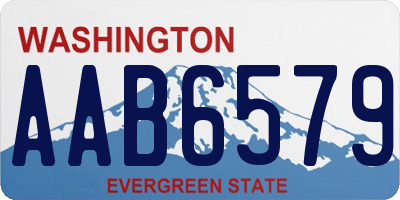 WA license plate AAB6579