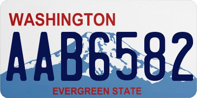WA license plate AAB6582
