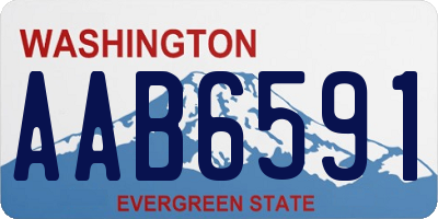 WA license plate AAB6591
