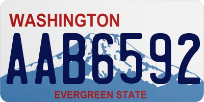 WA license plate AAB6592