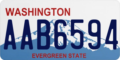 WA license plate AAB6594