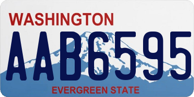 WA license plate AAB6595