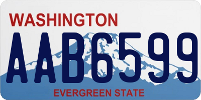 WA license plate AAB6599