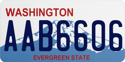 WA license plate AAB6606