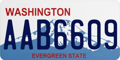 WA license plate AAB6609