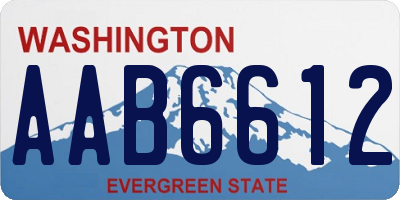WA license plate AAB6612