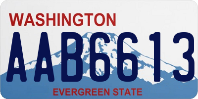 WA license plate AAB6613