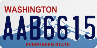 WA license plate AAB6615