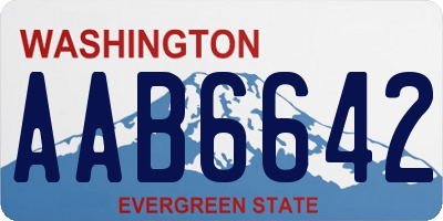 WA license plate AAB6642
