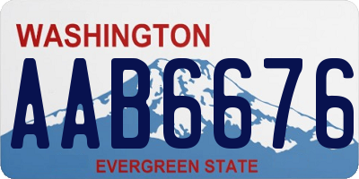 WA license plate AAB6676