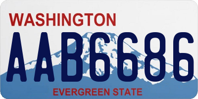WA license plate AAB6686