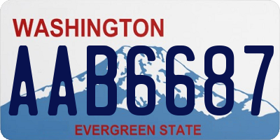 WA license plate AAB6687