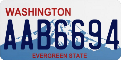 WA license plate AAB6694