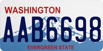 WA license plate AAB6698