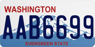 WA license plate AAB6699