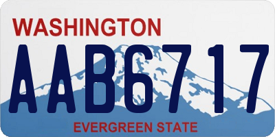 WA license plate AAB6717