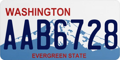WA license plate AAB6728