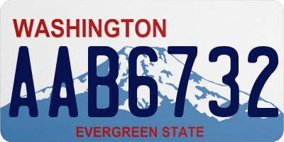 WA license plate AAB6732