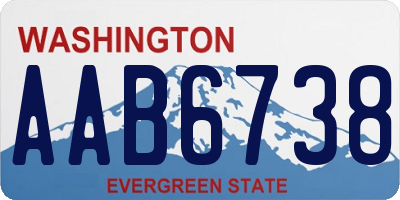 WA license plate AAB6738