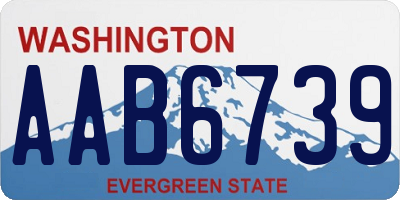 WA license plate AAB6739