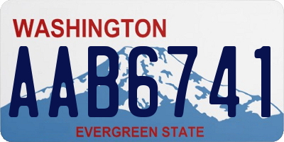 WA license plate AAB6741