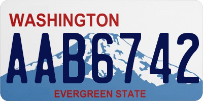 WA license plate AAB6742