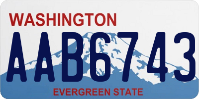 WA license plate AAB6743