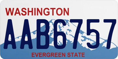 WA license plate AAB6757