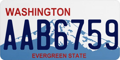 WA license plate AAB6759