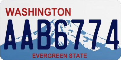 WA license plate AAB6774
