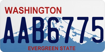 WA license plate AAB6775