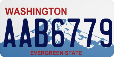 WA license plate AAB6779