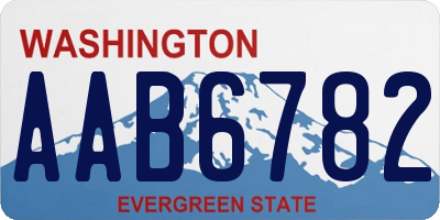 WA license plate AAB6782