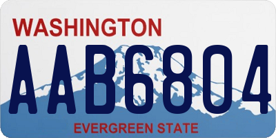 WA license plate AAB6804