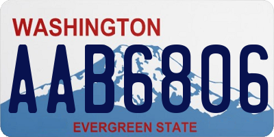 WA license plate AAB6806