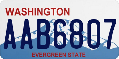WA license plate AAB6807