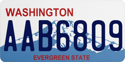 WA license plate AAB6809